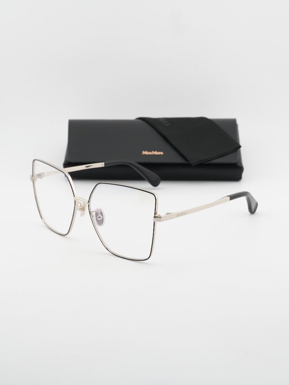 Max Mara MM5073-H-B 005 Butterfly Eyeglasses 60mm - Black / Blue Light Block